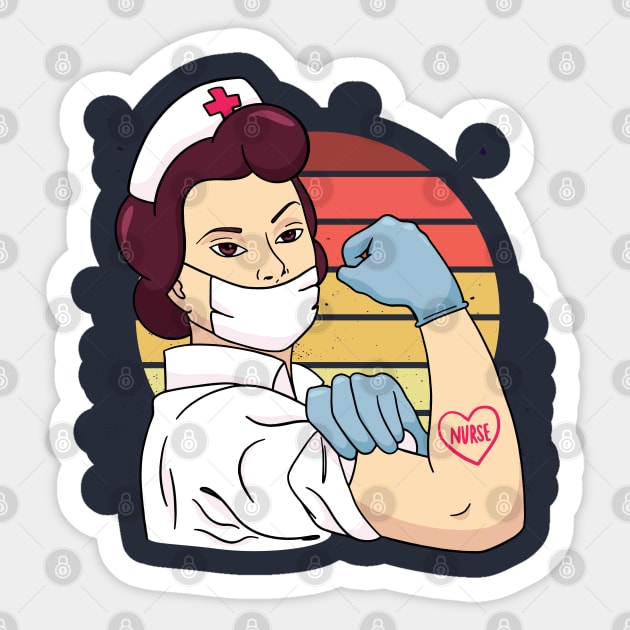 STRONG NURSE design Sticker by Pot-Hero